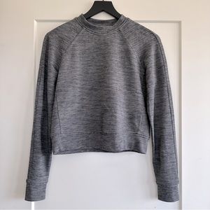 NOWT Lululemon Heather Gray Rulu Short Sweatshirt Size 2